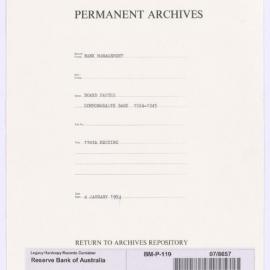 Bank Management - Commonwealth Bank - Board Papers - 1924 - 1945 - 118th Meeting - 4 January 1934