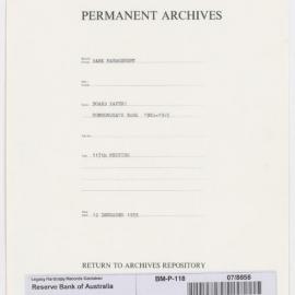 Bank Management - Commonwealth Bank - Board Papers - 1924 - 1945 - 117th Meeting - 12 December 1933