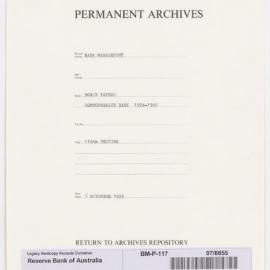 Bank Management - Commonwealth Bank - Board Papers - 1924 - 1945 - 116th Meeting - 6 November 1933