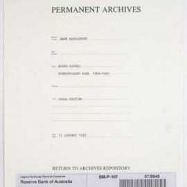Bank Management - Commonwealth Bank - Board Papers - 1924 - 1945 - 106th Meeting - 17 January 1933