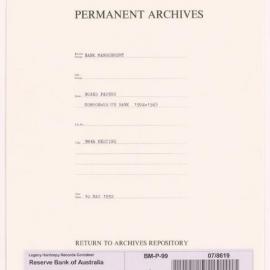Bank Management - Commonwealth Bank - Board Papers - 1924 - 1945 - 98th Meeting - 10 May 1932
