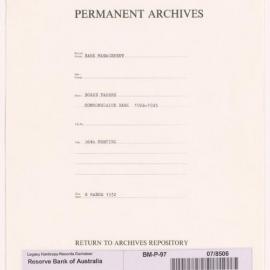 Bank Management - Commonwealth Bank - Board Papers - 1924 - 1945 - 96th Meeting - 8 March 1932