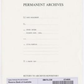 Bank Management - Reserve Bank of Australia Board Papers - 237th Meeting - 5 March 1981