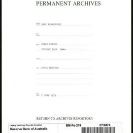 Bank Management - Reserve Bank of Australia Board Papers - 218th Meeting - 7 June 1979