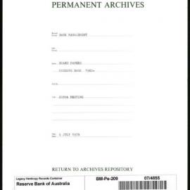 Bank Management - Reserve Bank of Australia Board Papers - 208th Meeting - 6 July 1978