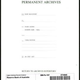 Bank Management - Reserve Bank of Australia Board Papers - 196th Meeting - 28 July 1977
