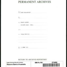 Bank Management - Reserve Bank of Australia Board Papers - 182nd Meeting - 3 June 1976