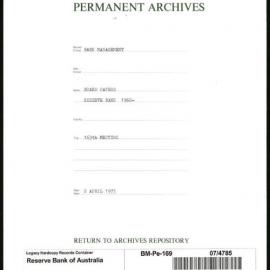 Bank Management - Reserve Bank of Australia Board Papers - 169th Meeting - 2 April 1975
