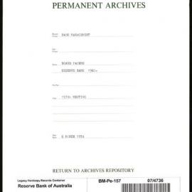 Bank Management - Reserve Bank of Australia Board Papers - 157th Meeting - 6 March 1974
