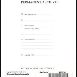 Bank Management - Reserve Bank of Australia Board Papers - 147th Meeting - 4 April 1973