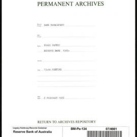 Bank Management - Reserve Bank of Australia Board Papers - 134th Meeting - 2 February 1972