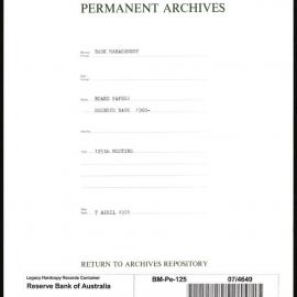 Bank Management - Reserve Bank of Australia Board Papers - 125th Meeting - 7 April 1971