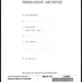 Bank Management - Reserve Bank of Australia Board Papers - 118th Meeting - 29 July 1970