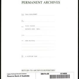 Bank Management - Reserve Bank of Australia Board Papers - 98th Meeting - 6 November 1968