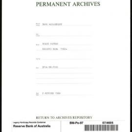 Bank Management - Reserve Bank of Australia Board Papers - 97th Meeting - 2 October 1968