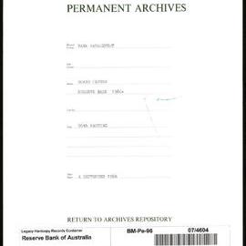 Bank Management - Reserve Bank of Australia Board Papers - 96th Meeting - 4 September 1968