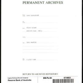 Bank Management - Reserve Bank of Australia Board Papers - 94th Meeting - 3 July 1968