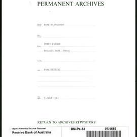 Bank Management - Reserve Bank of Australia Board Papers - 83rd Meeting - 5 July 1967