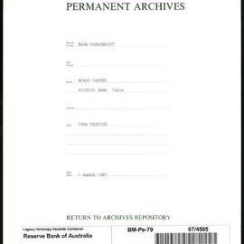 Bank Management - Reserve Bank of Australia Board Papers - 79th Meeting - 1 March 1967