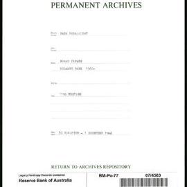 Bank Management - Reserve Bank of Australia Board Papers - 77th Meeting - 30 November - 1 December 1966