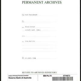 Bank Management - Reserve Bank of Australia Board Papers - 70th Meeting - 27 April 1966