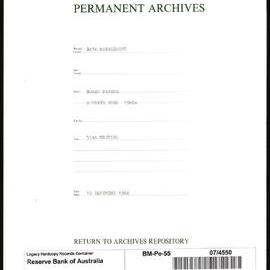 Bank Management - Reserve Bank of Australia Board Papers - 55th Meeting - 10 December 1964
