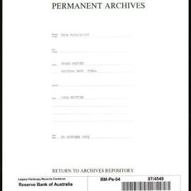 Bank Management - Reserve Bank of Australia Board Papers - 54th Meeting - 28 October 1964