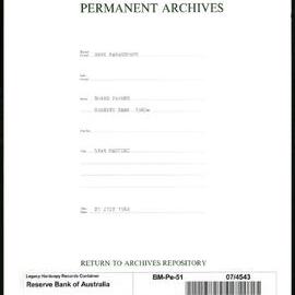 Bank Management - Reserve Bank of Australia Board Papers - 51st Meeting - 27 July 1964