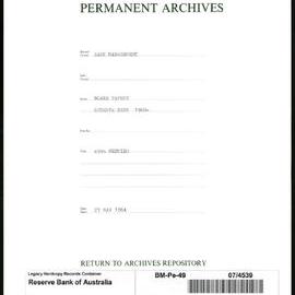 Bank Management - Reserve Bank of Australia Board Papers - 49th Meeting - 27 May 1964