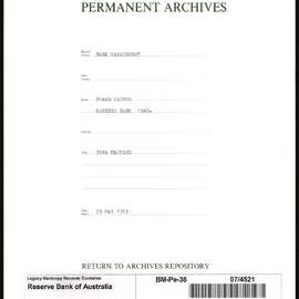 Bank Management - Reserve Bank of Australia Board Papers - 38th Meeting - 29 May 1963