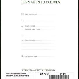 Bank Management - Reserve Bank of Australia Board Papers - 32nd Meeting - 31 October 1962