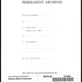 Bank Management - Reserve Bank of Australia Board Papers - 28th Meeting - 27 - 28 June 1962