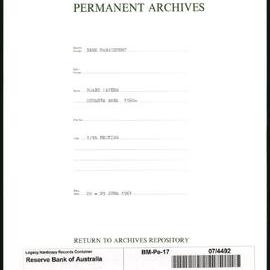 Bank Management - Reserve Bank of Australia Board Papers - 17th Meeting - 28 - 29 June 1961