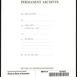 Bank Management - Reserve Bank of Australia Board Papers - 6th Meeting - 29 - 30 June 1960