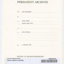 Bank Management - BM 13  Reserve Bank of Australia Board Papers - 294th Meeting - 4 February 1986