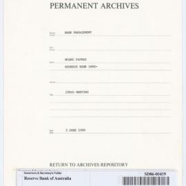 Bank Management - BM 13  Reserve Bank of Australia Board Papers - 298th Meeting - 3 June 1986