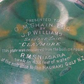 Commonwealth Bank of Australia - Silver dish cover salvaged from the R.M.S 'Niagara' c.1940s