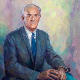 Portrait of Sir John Phillips, Governor of the Reserve Bank of Australia, July 1968 to July 1975