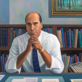 Portrait of Bernard Fraser, Governor of the Reserve Bank of Australia, September 1989 to September 1996